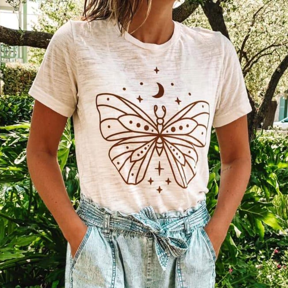 Boho Butterfly Graphic Tee - Picture 2 of 2